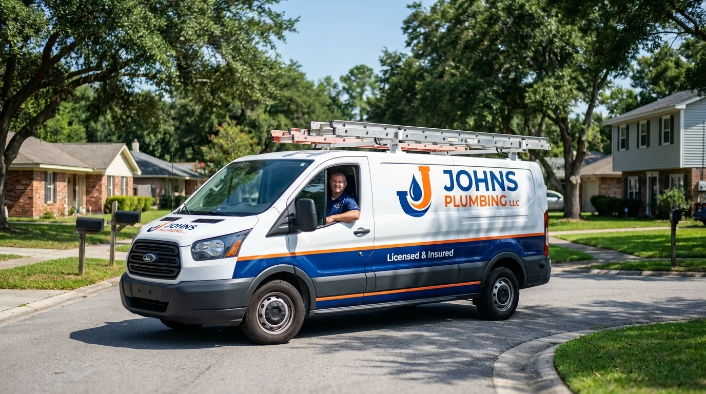 Johns Plumbing LLC service van in Omak, WA